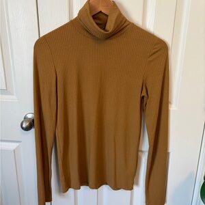Madewell Ribbed long-sleeve Turtleneck Tee - camel brown